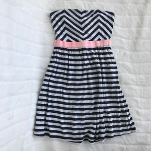 Roxy Chevron/Striped Strapless Dress
